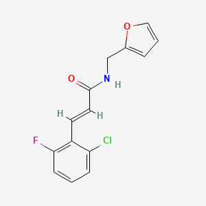 molecular formula C14H11ClFNO2 B5695099 3-(2-chloro-6-fluorophenyl)-N-(2-furylmethyl)acrylamide 