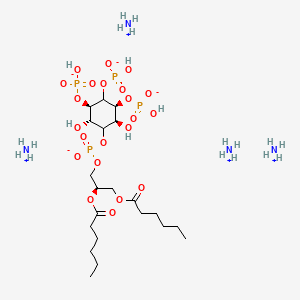 molecular formula C21H54N4O22P4 B569510 PtdIns-(3,4,5)-P3 (1,2-dihexanoyl) (ammonium salt) CAS No. 799268-62-5