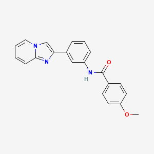 molecular formula C21H17N3O2 B5695105 N-(3-imidazo[1,2-a]pyridin-2-ylphenyl)-4-methoxybenzamide 