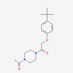 molecular formula C17H24N2O3 B5695114 4-[(4-tert-butylphenoxy)acetyl]-1-piperazinecarbaldehyde 