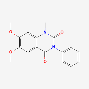 molecular formula C17H16N2O4 B5695129 6,7-dimethoxy-1-methyl-3-phenyl-2,4(1H,3H)-quinazolinedione 