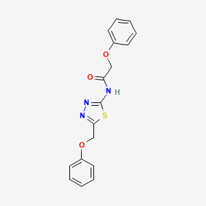 molecular formula C17H15N3O3S B5695143 2-phenoxy-N-[5-(phenoxymethyl)-1,3,4-thiadiazol-2-yl]acetamide 