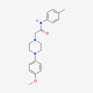 molecular formula C20H25N3O2 B5695146 2-[4-(4-methoxyphenyl)-1-piperazinyl]-N-(4-methylphenyl)acetamide 