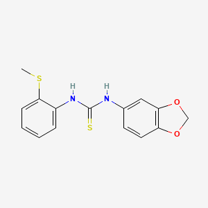 molecular formula C15H14N2O2S2 B5695167 N-1,3-benzodioxol-5-yl-N'-[2-(methylthio)phenyl]thiourea 
