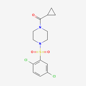 molecular formula C14H16Cl2N2O3S B5695189 1-(cyclopropylcarbonyl)-4-[(2,5-dichlorophenyl)sulfonyl]piperazine 