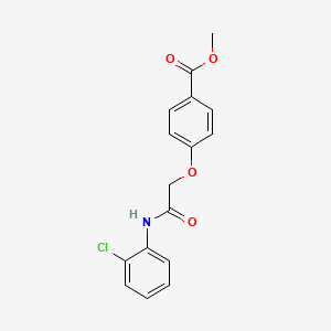 molecular formula C16H14ClNO4 B5695213 methyl 4-{2-[(2-chlorophenyl)amino]-2-oxoethoxy}benzoate 