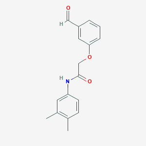molecular formula C17H17NO3 B5695219 N-(3,4-dimethylphenyl)-2-(3-formylphenoxy)acetamide 