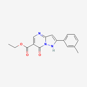 molecular formula C16H15N3O3 B5695239 ethyl 7-hydroxy-2-(3-methylphenyl)pyrazolo[1,5-a]pyrimidine-6-carboxylate 