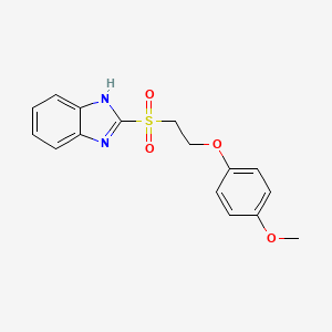 molecular formula C16H16N2O4S B5695250 2-{[2-(4-methoxyphenoxy)ethyl]sulfonyl}-1H-benzimidazole 