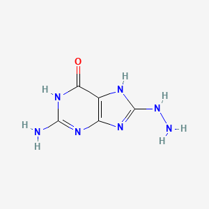 molecular formula C5H7N7O B569528 2-Amino-8-hydrazinyl-1H-purin-6(7H)-one CAS No. 117086-97-2
