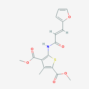 molecular formula C16H15NO6S B5695297 dimethyl 5-{[3-(2-furyl)acryloyl]amino}-3-methyl-2,4-thiophenedicarboxylate 