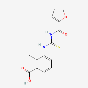molecular formula C14H12N2O4S B5695299 3-{[(2-furoylamino)carbonothioyl]amino}-2-methylbenzoic acid 