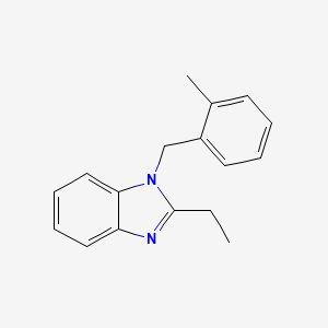 molecular formula C17H18N2 B5695319 2-ethyl-1-(2-methylbenzyl)-1H-benzimidazole 