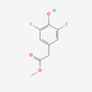 molecular formula C9H8I2O3 B569532 Methyl 2-(4-hydroxy-3,5-diiodophenyl)acetate CAS No. 56460-36-7