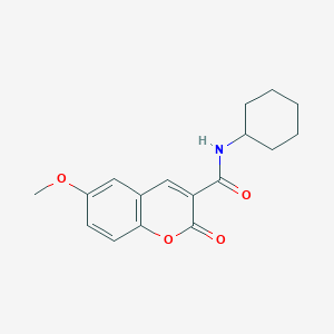 molecular formula C17H19NO4 B5695320 N-cyclohexyl-6-methoxy-2-oxo-2H-chromene-3-carboxamide 