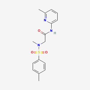 molecular formula C16H19N3O3S B5695358 N~2~-methyl-N~2~-[(4-methylphenyl)sulfonyl]-N~1~-(6-methyl-2-pyridinyl)glycinamide 
