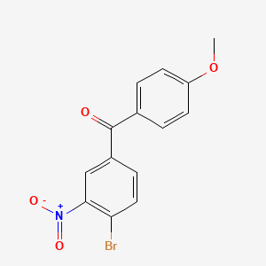 molecular formula C14H10BrNO4 B5695367 (4-bromo-3-nitrophenyl)(4-methoxyphenyl)methanone 