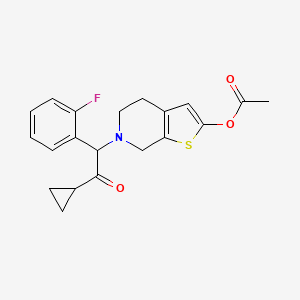molecular formula C20H20FNO3S B569537 [6-[2-cyclopropyl-1-(2-fluorophenyl)-2-oxoethyl]-5,7-dihydro-4H-thieno[2,3-c]pyridin-2-yl] acetate CAS No. 1544531-48-7