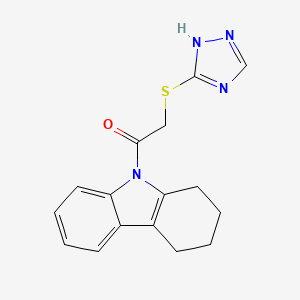 molecular formula C16H16N4OS B5695382 9-[(4H-1,2,4-triazol-3-ylthio)acetyl]-2,3,4,9-tetrahydro-1H-carbazole 
