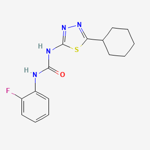 molecular formula C15H17FN4OS B5695394 N-(5-cyclohexyl-1,3,4-thiadiazol-2-yl)-N'-(2-fluorophenyl)urea 