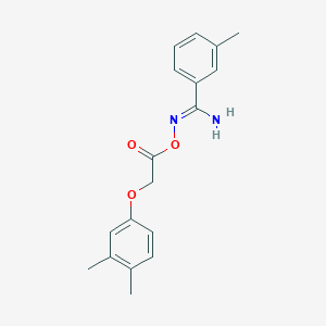 molecular formula C18H20N2O3 B5695405 N'-{[(3,4-dimethylphenoxy)acetyl]oxy}-3-methylbenzenecarboximidamide 