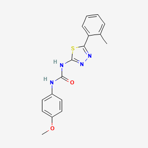 molecular formula C17H16N4O2S B5695426 1-(4-Methoxyphenyl)-3-[5-(2-methylphenyl)-1,3,4-thiadiazol-2-yl]urea 