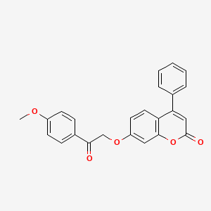 molecular formula C24H18O5 B5695465 7-[2-(4-methoxyphenyl)-2-oxoethoxy]-4-phenyl-2H-chromen-2-one 