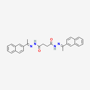 molecular formula C28H26N4O2 B5695478 N'~1~,N'~4~-bis[1-(2-naphthyl)ethylidene]succinohydrazide 