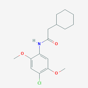 molecular formula C16H22ClNO3 B5695503 N-(4-chloro-2,5-dimethoxyphenyl)-2-cyclohexylacetamide 
