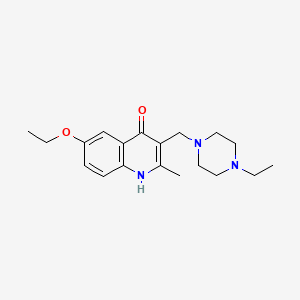 6-ethoxy-3-[(4-ethyl-1-piperazinyl)methyl]-2-methyl-4-quinolinol