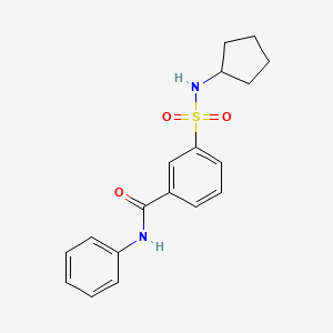 molecular formula C18H20N2O3S B5695516 3-[(cyclopentylamino)sulfonyl]-N-phenylbenzamide 