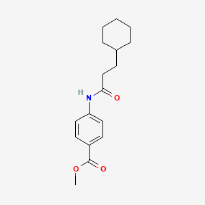 molecular formula C17H23NO3 B5695523 methyl 4-[(3-cyclohexylpropanoyl)amino]benzoate 