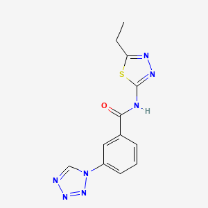 molecular formula C12H11N7OS B5695525 N-(5-ethyl-1,3,4-thiadiazol-2-yl)-3-(1H-tetrazol-1-yl)benzamide 