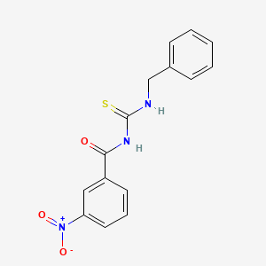 molecular formula C15H13N3O3S B5695537 N-[(benzylamino)carbonothioyl]-3-nitrobenzamide 
