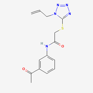 molecular formula C14H15N5O2S B5695547 N-(3-acetylphenyl)-2-[(1-allyl-1H-tetrazol-5-yl)thio]acetamide 