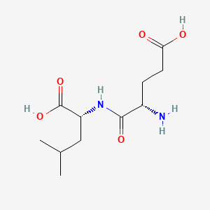 molecular formula C11H20N2O5 B569557 (2R)-2-[[(2S)-2-amino-4-carboxybutanoyl]amino]-4-methylpentanoic acid CAS No. 111320-19-5