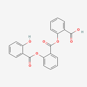 molecular formula C21H14O7 B569561 2-((2-((2-Hydroxybenzoyl)oxy)benzoyl)oxy)benzoic acid CAS No. 85531-17-5