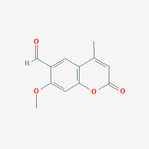 molecular formula C12H10O4 B5695618 7-methoxy-4-methyl-2-oxo-2H-chromene-6-carbaldehyde 