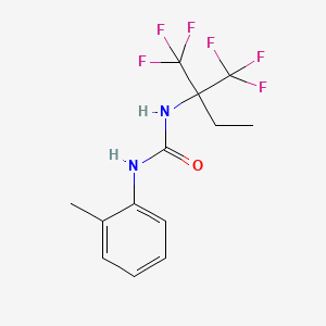 molecular formula C13H14F6N2O B5695620 N-[1,1-bis(trifluoromethyl)propyl]-N'-(2-methylphenyl)urea 