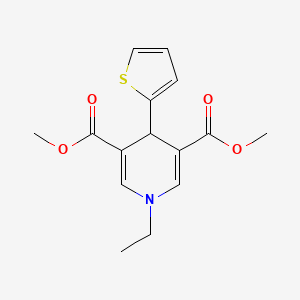 molecular formula C15H17NO4S B5695622 dimethyl 1-ethyl-4-(2-thienyl)-1,4-dihydro-3,5-pyridinedicarboxylate 