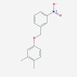 molecular formula C15H15NO3 B5695642 1,2-dimethyl-4-[(3-nitrobenzyl)oxy]benzene 
