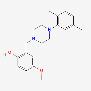 molecular formula C20H26N2O2 B5695646 2-{[4-(2,5-dimethylphenyl)-1-piperazinyl]methyl}-4-methoxyphenol 