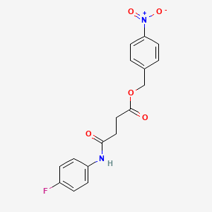 molecular formula C17H15FN2O5 B5695647 4-nitrobenzyl 4-[(4-fluorophenyl)amino]-4-oxobutanoate 