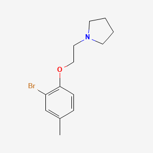 molecular formula C13H18BrNO B5695669 1-[2-(2-bromo-4-methylphenoxy)ethyl]pyrrolidine 