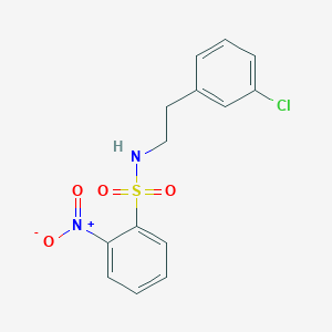 molecular formula C14H13ClN2O4S B5695697 N-[2-(3-chlorophenyl)ethyl]-2-nitrobenzenesulfonamide 