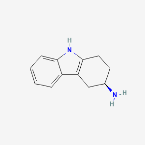 molecular formula C12H14N2 B569570 (R)-2,3,4,9-四氢-1H-咔唑-3-胺 CAS No. 116650-33-0