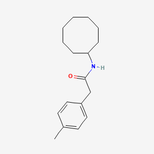 molecular formula C17H25NO B5695719 N-cyclooctyl-2-(4-methylphenyl)acetamide 