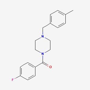 molecular formula C19H21FN2O B5695722 1-(4-fluorobenzoyl)-4-(4-methylbenzyl)piperazine 