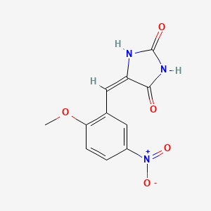 molecular formula C11H9N3O5 B5695738 5-(2-methoxy-5-nitrobenzylidene)-2,4-imidazolidinedione 