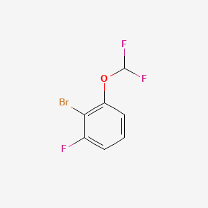 molecular formula C7H4BrF3O B569574 2-Bromo-1-(difluoromethoxy)-3-fluorobenzene CAS No. 1239492-22-8